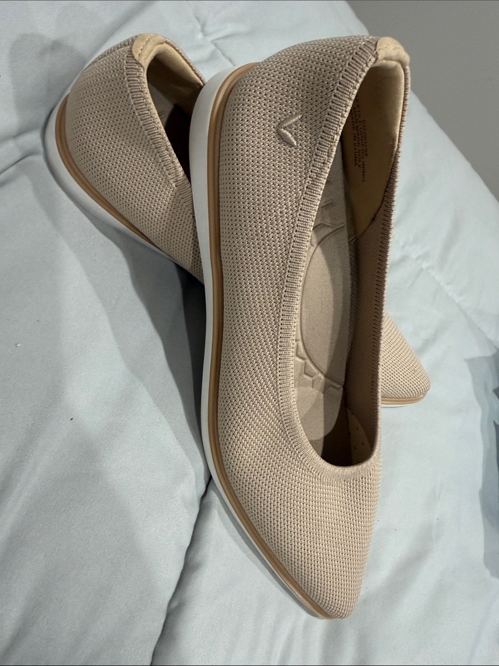 VIVAIA Women's Pointed Knit Flats — Beige - Picture 2 of 5
